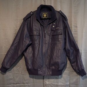 Live mechanics VTG Men's Classic Purple leather jacket xl